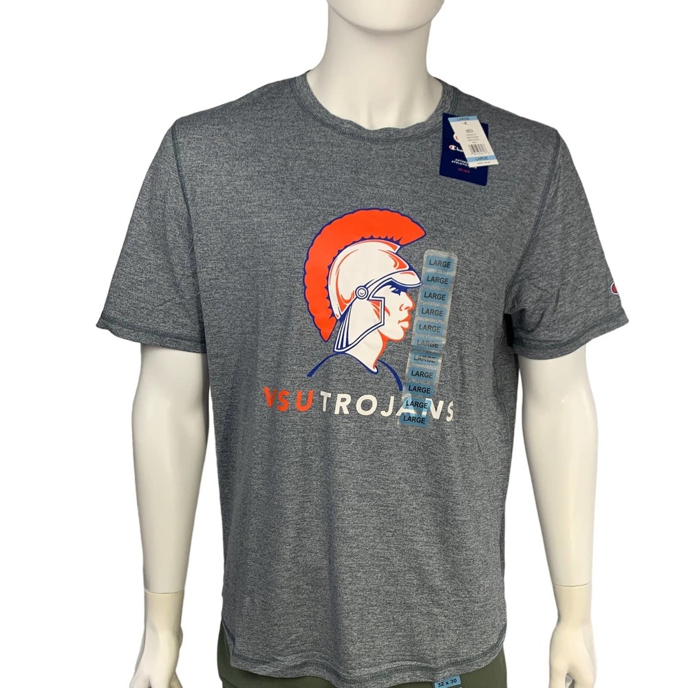NWT Champion VSU Trojans Mens Grey T-Shirt Size L Large